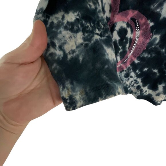 Style & Co Womens Tie-Dye Long Sleeve Top Pink Heart Ribbed Casual  Size S - Picture 5 of 8